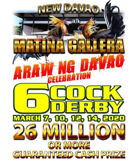 davao matina gallera derby schedule|One Of The Best Cockpit Arena In The Philippines .
